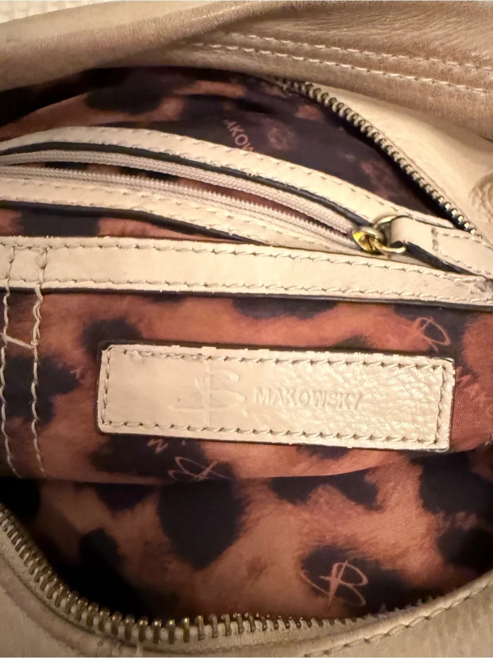 B. Makowsky Studded Slouchy Hobo Bag